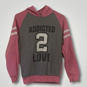Pink, White, Black and Gray Hoodie